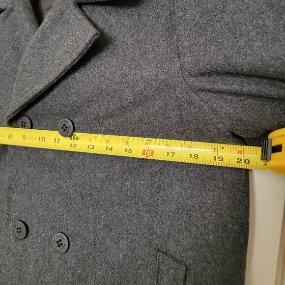 WOOL Old Navy Peacoat Jacket Double Breasted Anchor Nautical Buttons Fully Lined - Picture 6 of 6